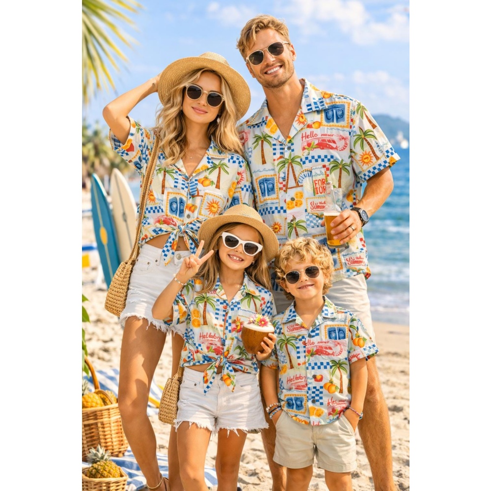 Plant Parent Shirt - Hawaiian Children's Shirt Plant Flower Pattern