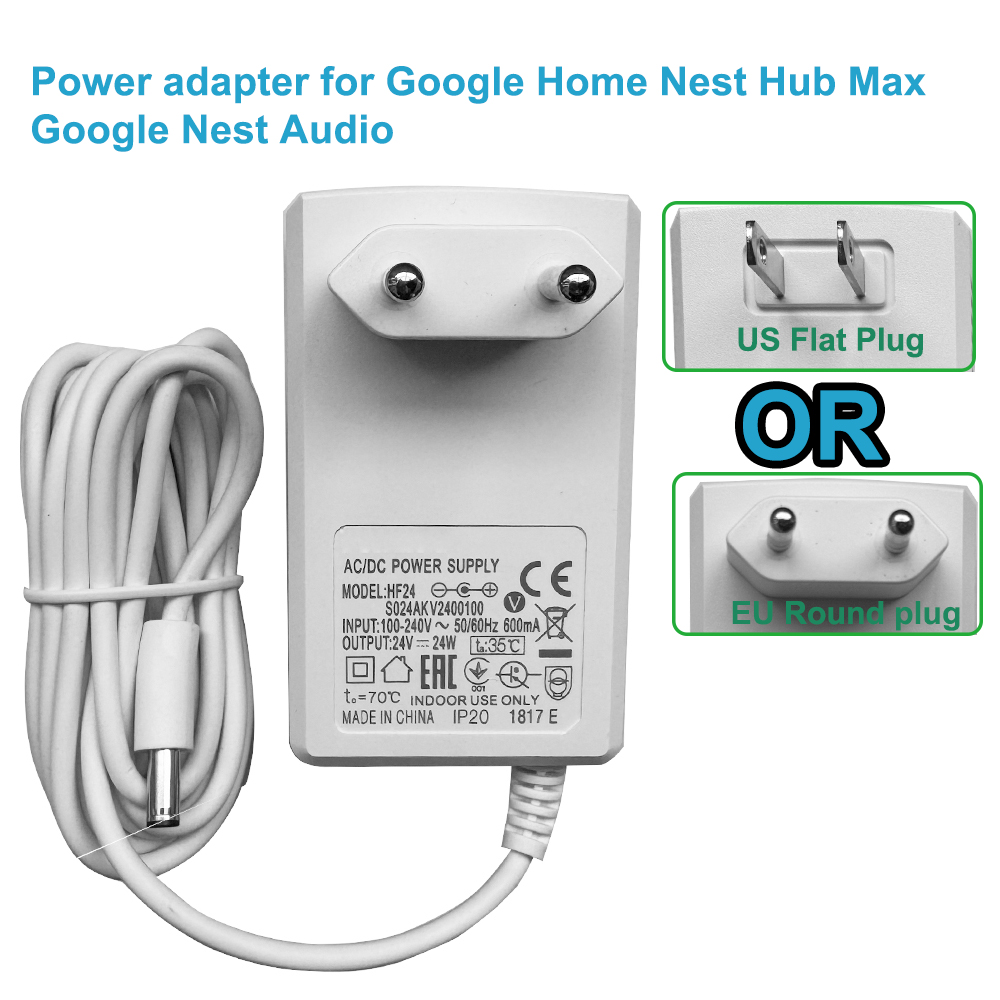 24V Power Supply Adapte for Go - đánh giá và giá Google Speaker Nest Audio
