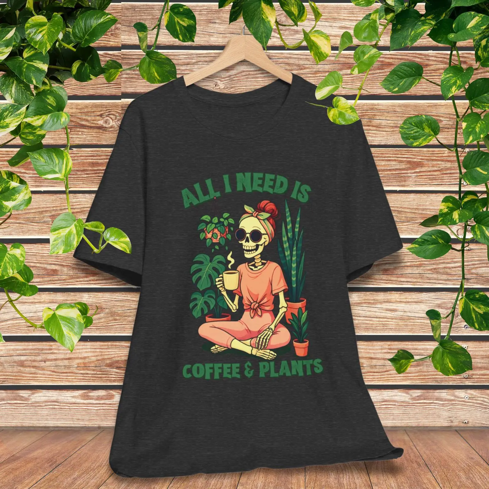 Funny Skeleton T Shirt for Cof - đánh giá và giá Plant Parent Shirt